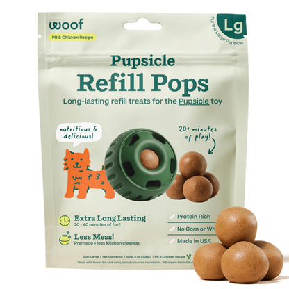 WOOF Pupsicle Birthday Refill Pops Dog Treats, Large