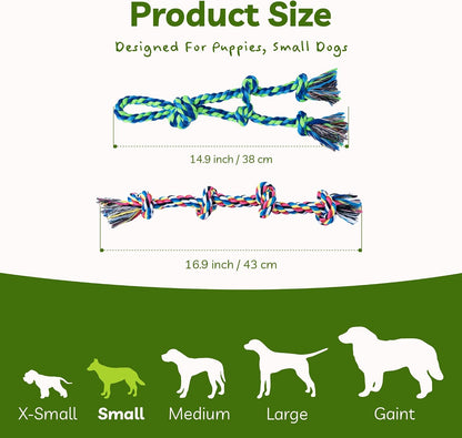 SHARLOVY Large Tough Chew Toys for Aggressive Chewers, 9 Pack Dog Rope Toys