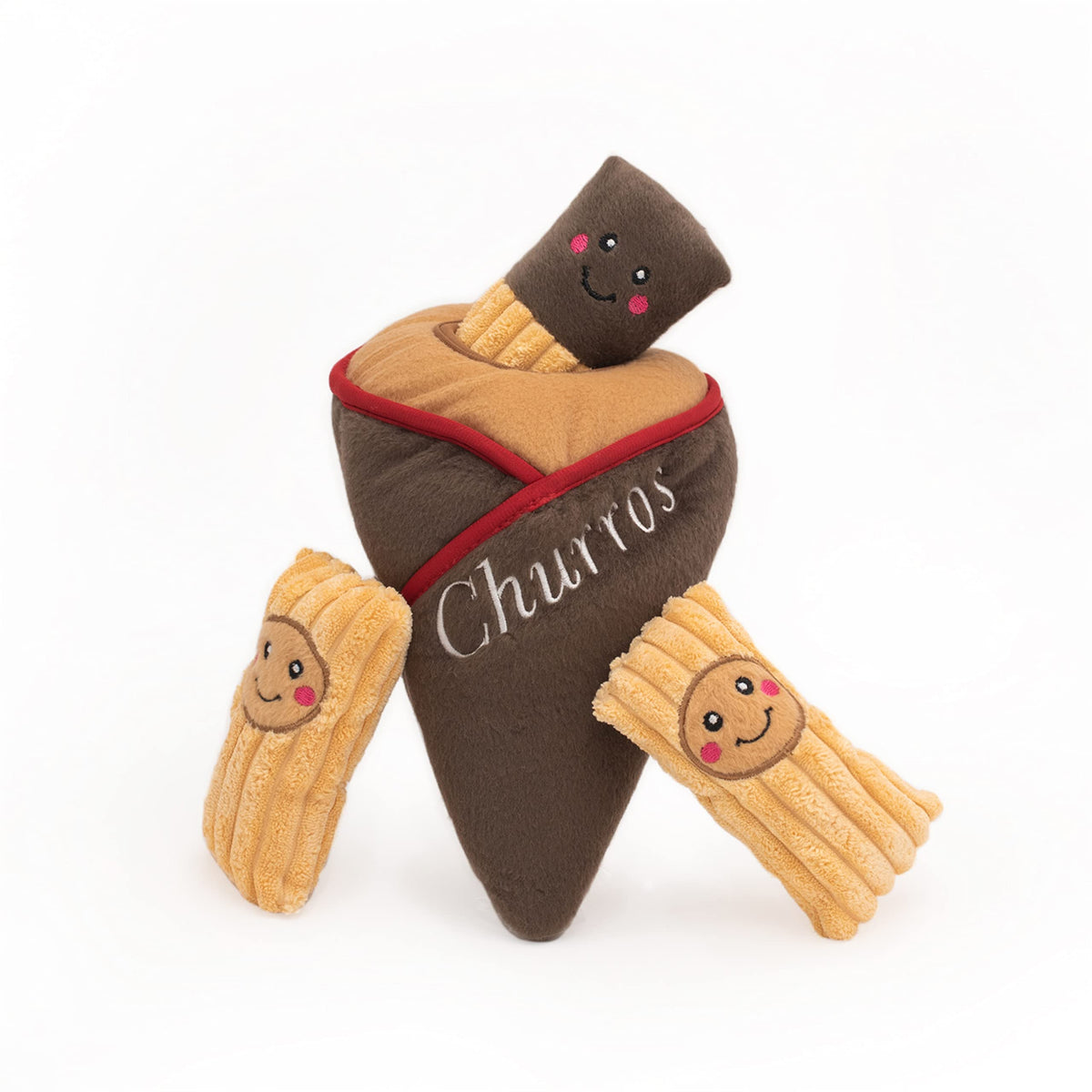 ZippyPaws Burrow Hide & Seek Plush Puzzles - Milk and Cookies