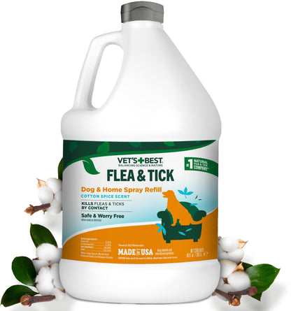 Vet's Best Flea & Tick Home Spray for Dogs, Plant-Based, 14 oz