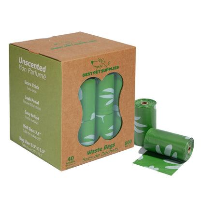 Best Pet Supplies GRS Poop Bags for Dogs - 600 Count, Green, Unscented