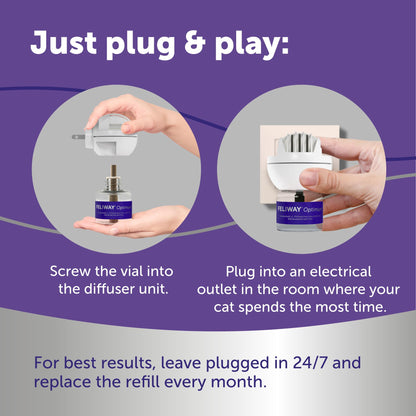 FELIWAY Optimum Cat Calming Pheromone Diffuser Refill - 3 Pack