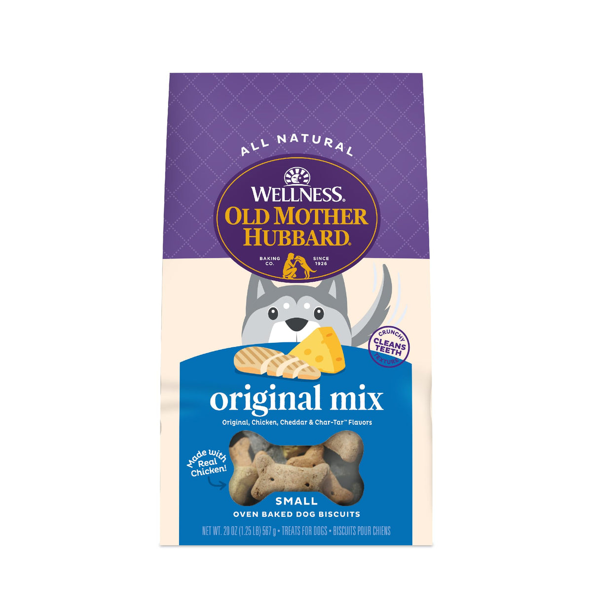Old Mother Hubbard Wellness P-Nuttier Dog Biscuits, Natural, Training Treats, Peanut Butter Flavor, Mini Size, (20 Ounce Bag)