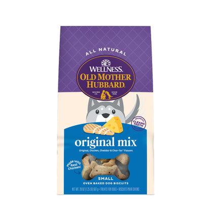 Old Mother Hubbard Wellness P-Nuttier Dog Biscuits, Natural, Training Treats, Peanut Butter Flavor, Mini Size, (20 Ounce Bag)