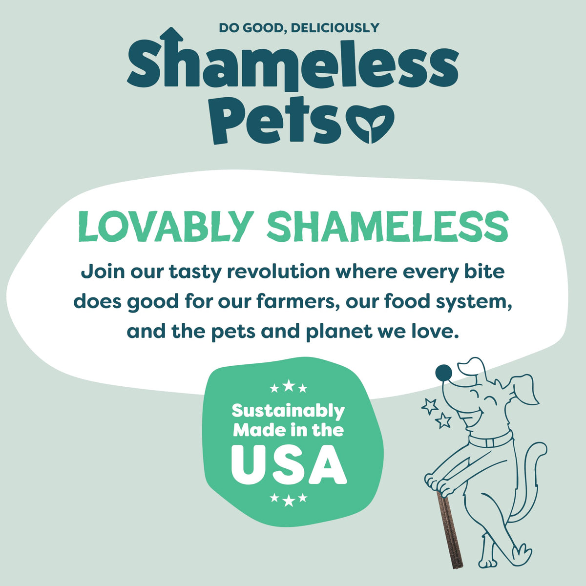 Shameless Pets Blueberry & Mint Dental Chews for Dogs, 8 Chews - Natural Dog Teeth Cleaning Treats with Fresh Breath Benefits | Grain-Free Dental Sticks for Small, Medium & Large Dogs (Pack of 6)