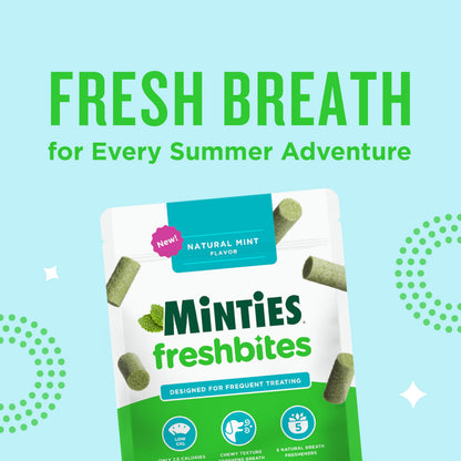 Minties Dog Dental Bone Treats, Tiny/Small 5-25 lbs, 40 Ct