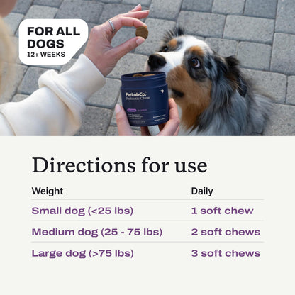 PetLab Co. Probiotic Chews for Dogs, 30 Soft Chews, Pork