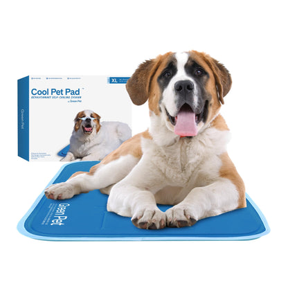 The Green Pet Shop Cool Pet Pad - Medium, Sage Grey - Self-Cooling, Pressure Activated Mat for Dogs & Cats from 21-45 lbs - Non-Toxic Gel, No Water Needed