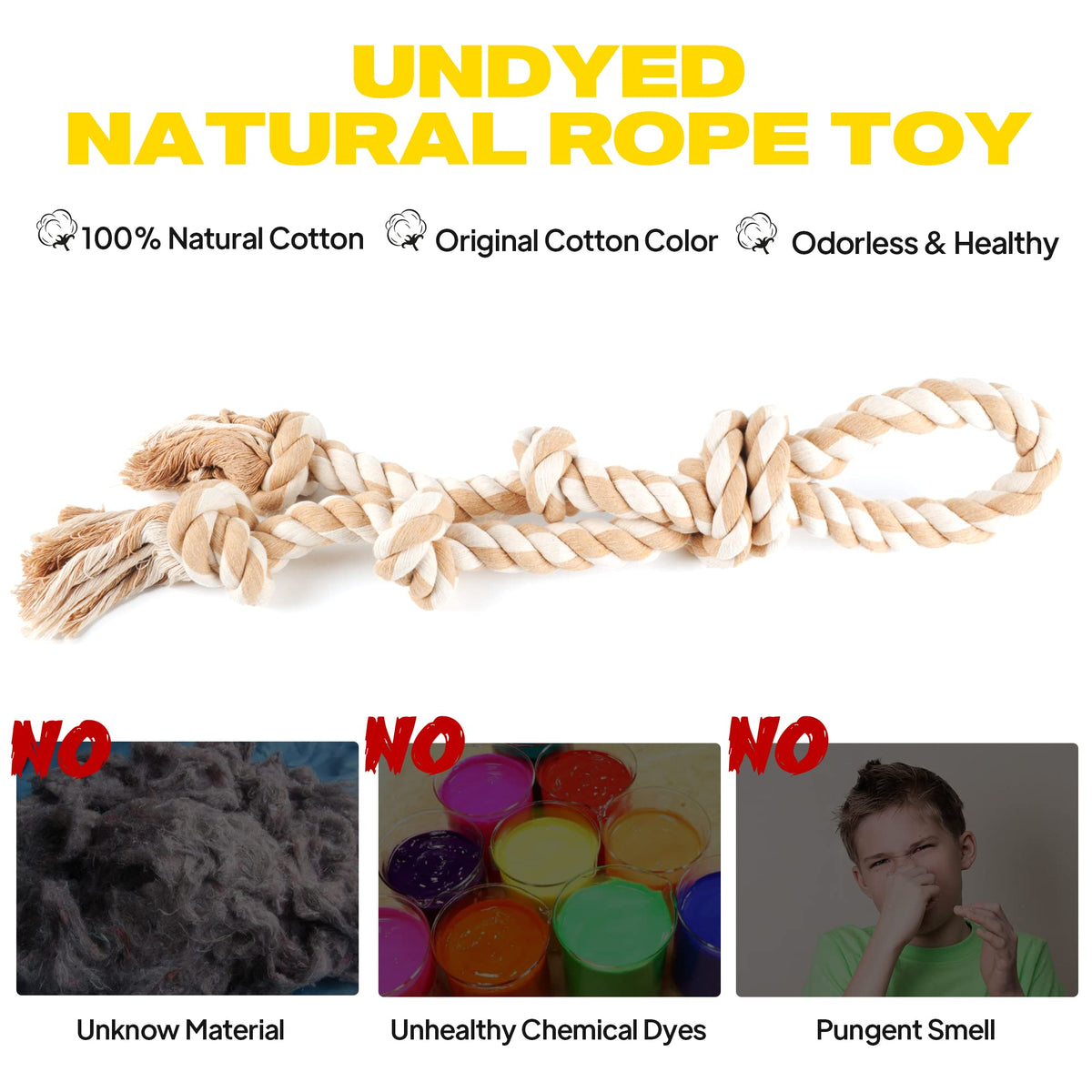 Fida Dog Rope Toys for Aggressive Chewers, Chew Toys for Large Medium Dogs