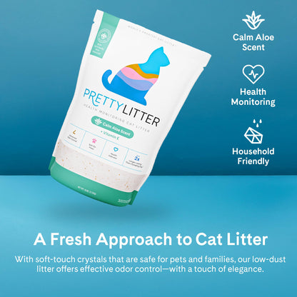 PrettyLitter Health Monitoring Cat Litter, Unscented, 4-Pack, 6 lb. Bags