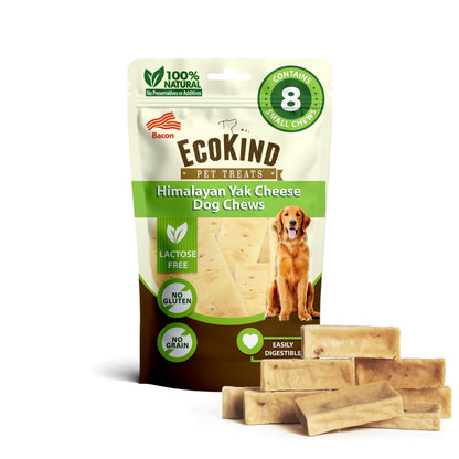 EcoKind Yak Cheese Himalayan Dog Chews, Yak Chews for Small Dogs, 4 Bones