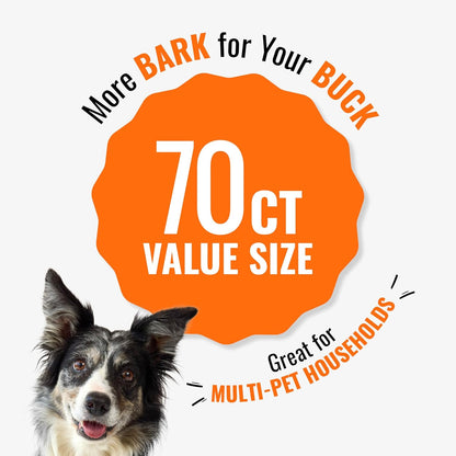 Good 'n' Fun Twists Long-Lasting Dog Treat Made With Real Protein, 70 Count