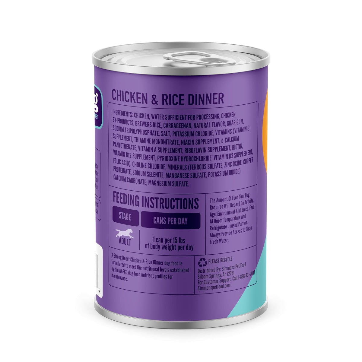 A Strong Heart Chopped Dog Food, Real Beef Dinner, 13.2oz Cans, 12pk