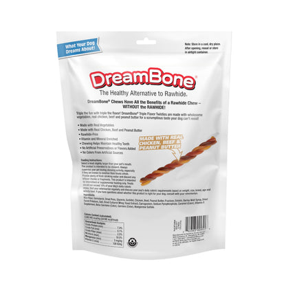 DreamBone Twisties Rawhide-Free Dog Treats with Real Protein, 25 Count