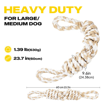 Fida Dog Rope Toys for Aggressive Chewers, Chew Toys for Large Medium Dogs