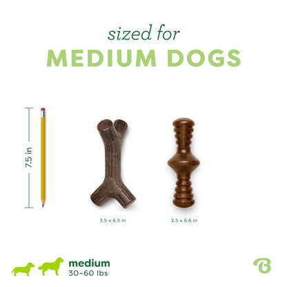 Benebone 7-Pack Dog Chew Toys for Aggressive Chewers, Dog Bones, Medium