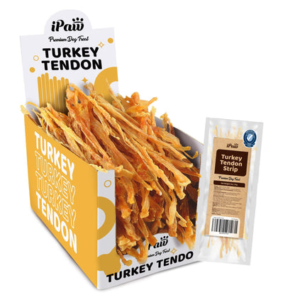 iPaw Turkey Tendon for Dogs Value Pack, All Natural Human Grade Puppy Chew