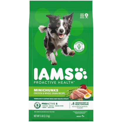 IAMS Proactive Health Adult Minichunks Dry Dog Food, Chicken, 30 lb