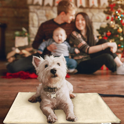 Toozey Cat Heating Pad for Cats & Dogs, Heated Bed Mat, 18 x 16 in, Grey