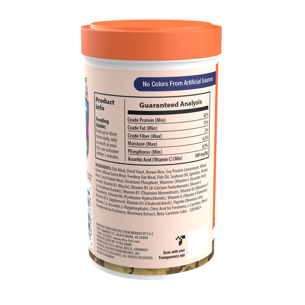 Tetra Goldfish Flakes, Nutritionally Balanced Diet For Aquarium Fish, Vitamin C Enriched Flakes, 0.42 oz