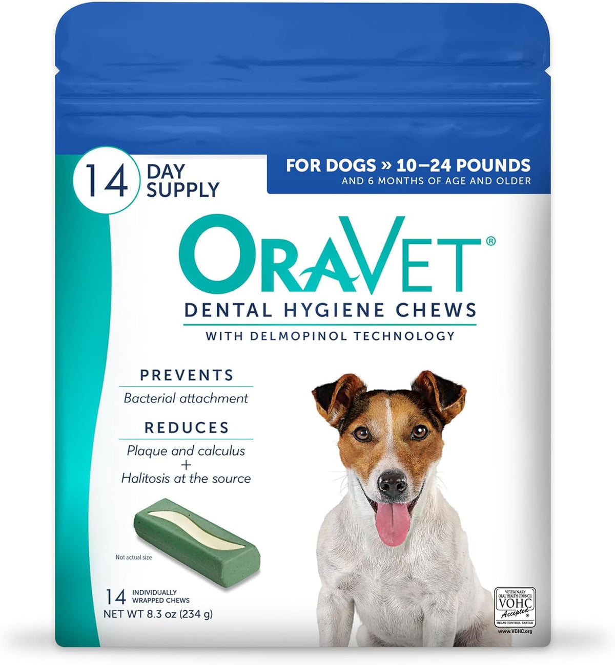 Oravet Dental Hygiene Chews for Small Dogs 10-24Lbs 14Count