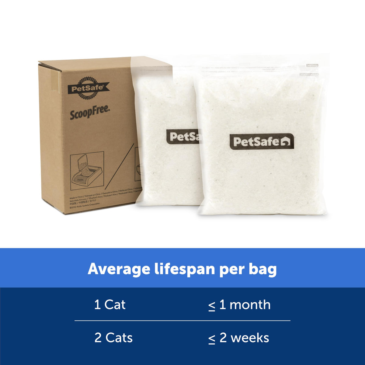 PetSafe ScoopFree Premium Crystal Litter, Fresh Scent, 4.3 Lb Bag, 2 Pack