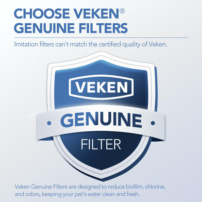 Veken Cat Water Fountain Filters, F1 Series, 8 Pack Replacement Filters