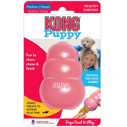 KONG Puppy, Natural Rubber Teething Chew Toy, for Small Puppies, Blue