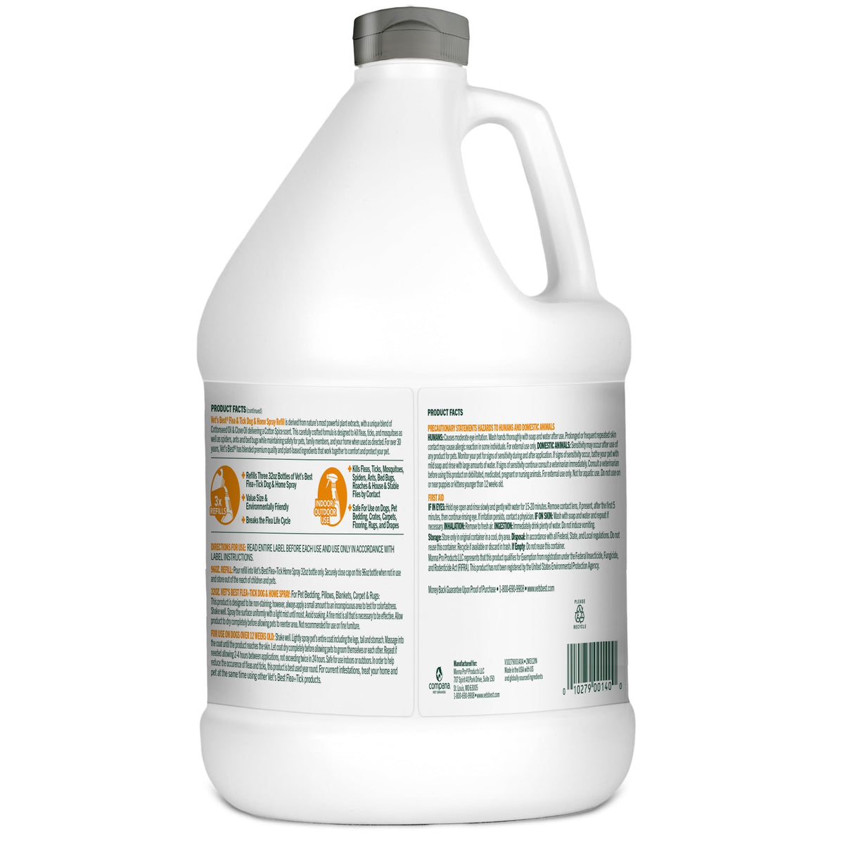 Vet's Best Flea & Tick Home Spray for Dogs, Plant-Based, 14 oz