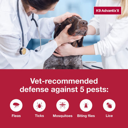 K9 Advantix II Flea & Tick Topical for Extra Large Dogs Over 55 lbs., 6ct