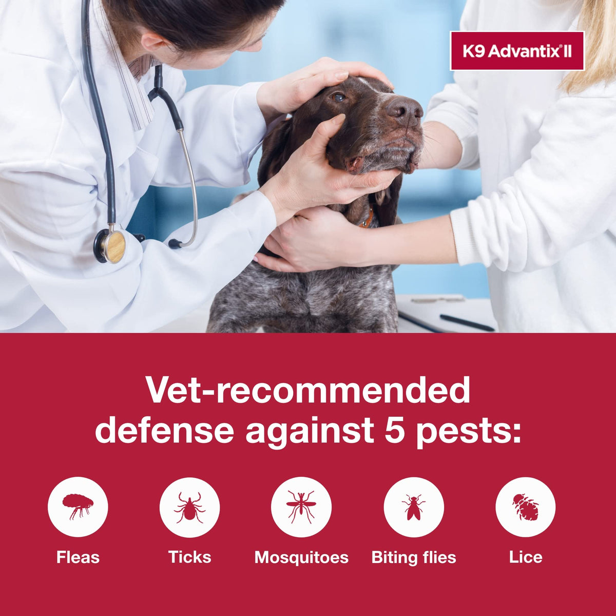 K9 Advantix II Flea & Tick Topical for Extra Large Dogs Over 55 lbs., 6ct