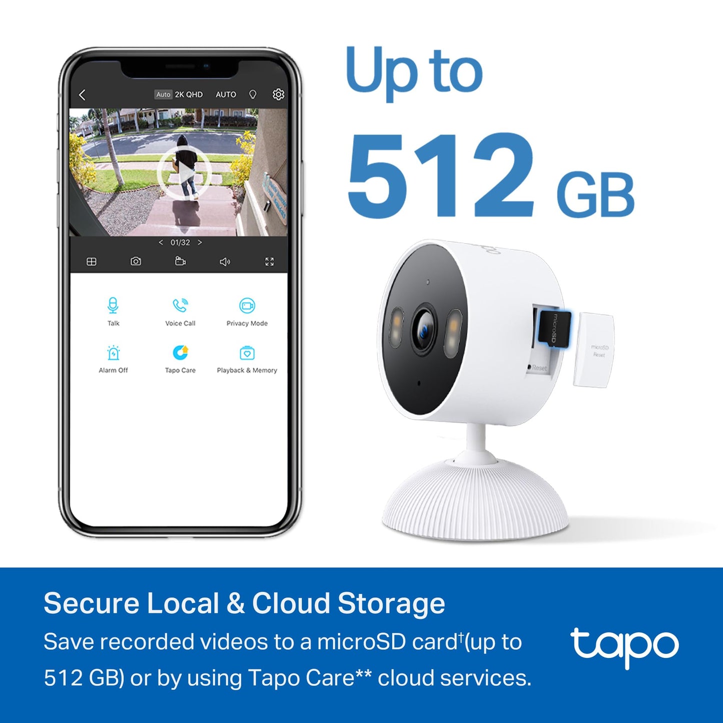 Tapo 1080P Indoor Security Camera, Baby Monitor, Dog Camera, Wired, C100