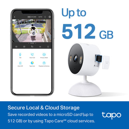 Tapo 1080P Indoor Security Camera, Baby Monitor, Dog Camera, Wired, C100