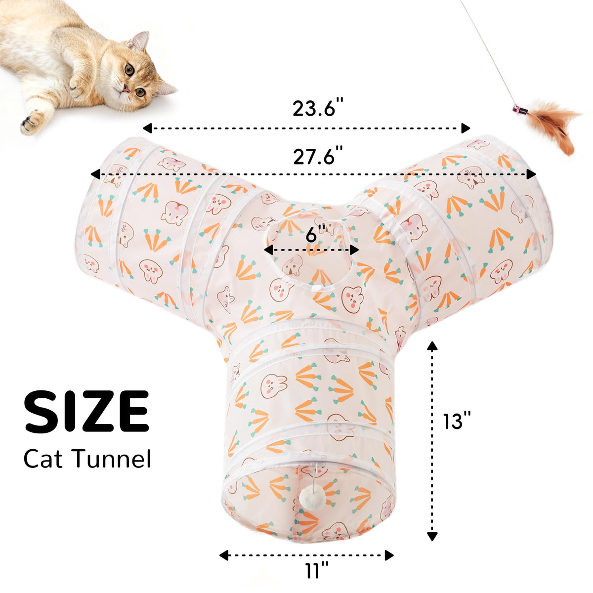Tempcore Pet Tunnel Tube Cat Toys, Cat Tunnels for Indoor Cats