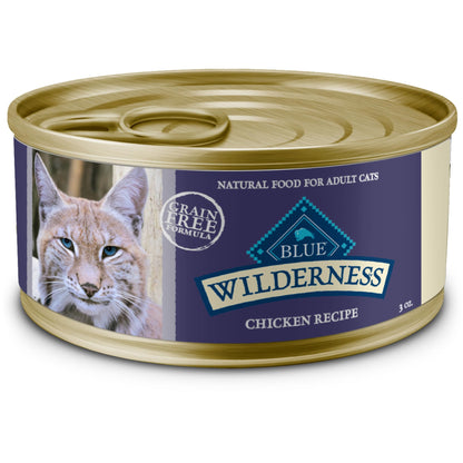 Blue Buffalo Wilderness Variety Pack Adult Paté Wet Cat Food, 3 oz, 12 ct