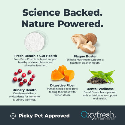 Oxyfresh Pro Dental Powder for Dogs & Cats – Teeth Cleaning Plaque Off