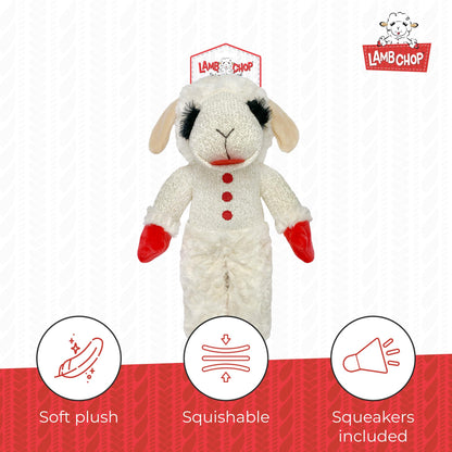 Multipet Lamb Chop Dog Plush Toy - Squeaky Toy for All Dogs - Extra Soft Plush - Stuffed Animal for Cuddling & Playing - Jumbo (24", Cream)