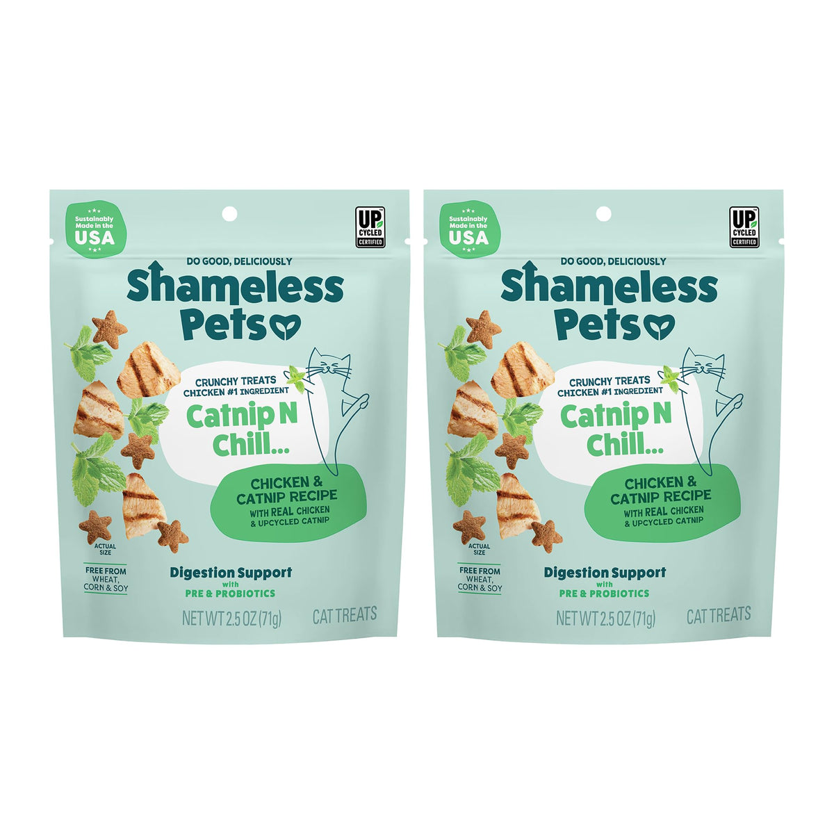 Shameless Pets Catnip N Chill Crunchy Cat Treats, 12 oz