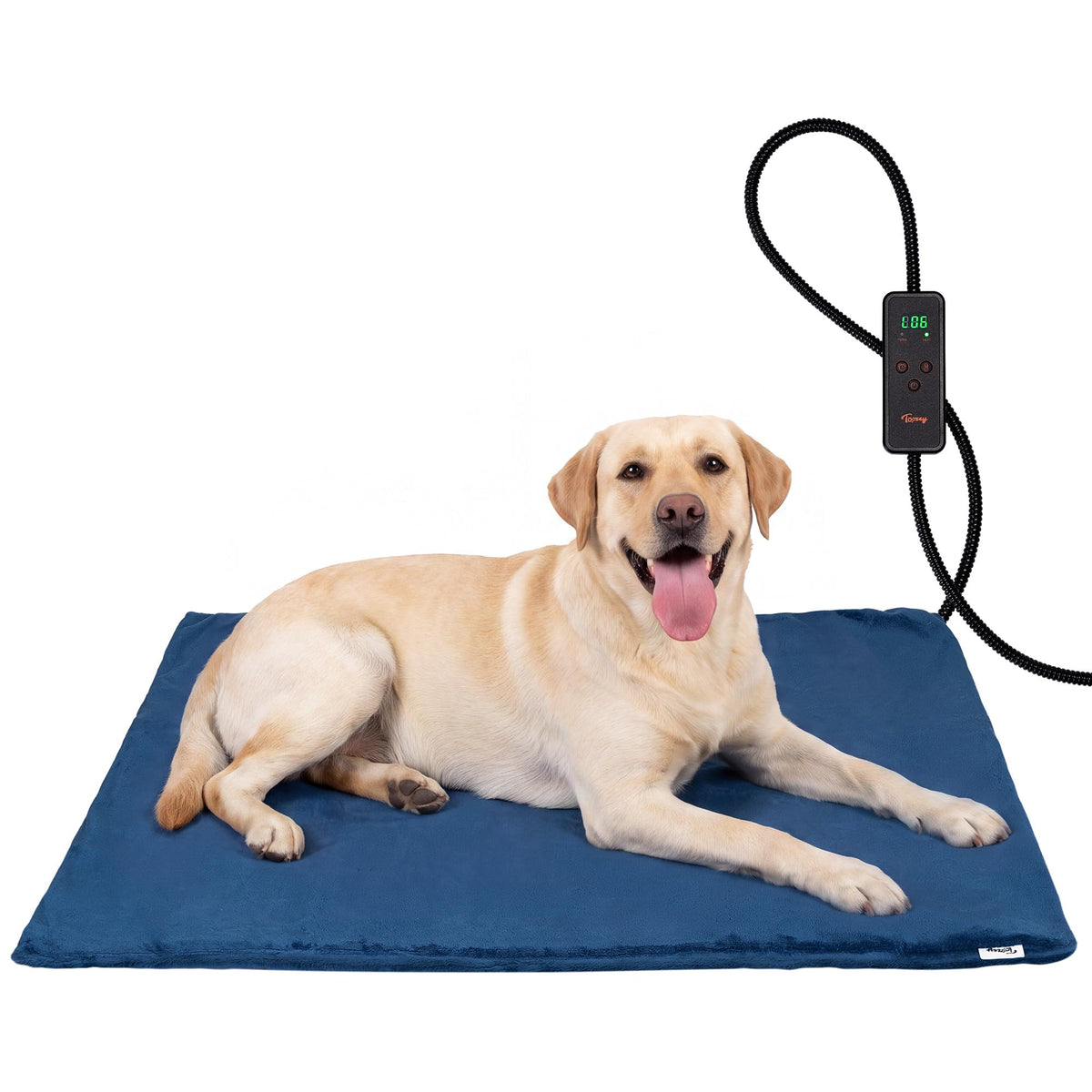 Toozey Cat Heating Pad for Cats & Dogs, Heated Bed Mat, 18 x 16 in, Grey