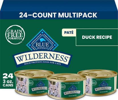 Blue Buffalo Tastefuls Wet Cat Food, Made with Natural Ingredients, Tuna and Chicken Flaked Entrées in Gravy, 3oz Cans, 4-Count Variety Pack Trial Size