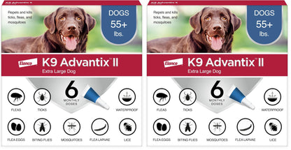 K9 Advantix II Flea & Tick Topical for Extra Large Dogs Over 55 lbs., 6ct