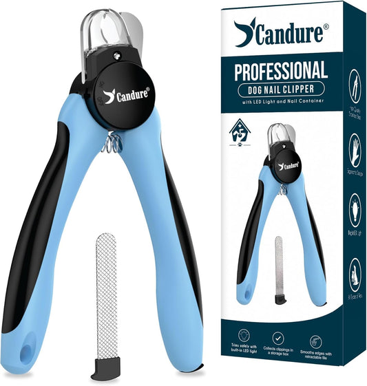 Candure Cat Nail Clippers for Indoor Cats, Rabbits, Hamsters, Birds with Precise Angled Edges to Ensure Easy & Safe Trimming Stainless Steel Cat Nail Trimmer for At-Home Cat Grooming