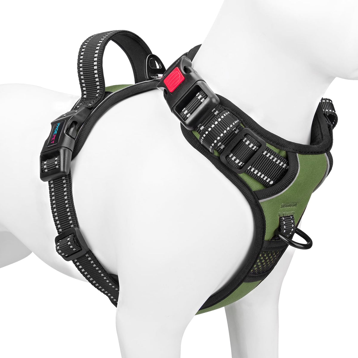 PHOEPET Reflective Dog Harness Large Breed Adjustable No Pull Vest