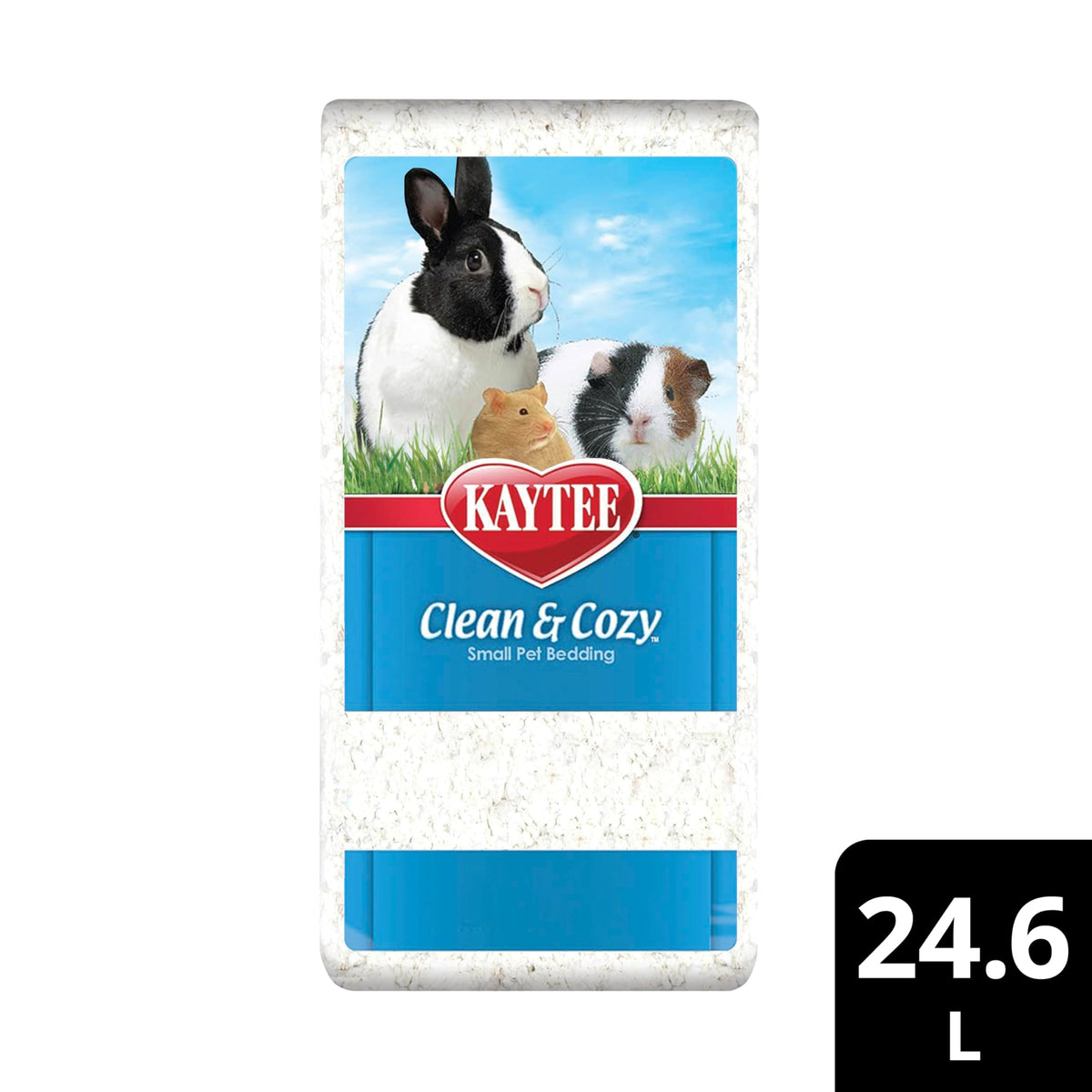 Kaytee Clean & Cozy Paper Bedding for Small Animals, White, 49.2 Liters
