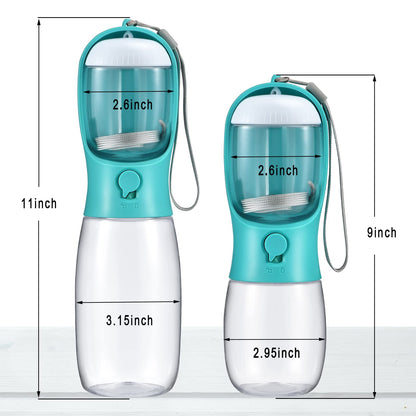 Cibaabo Dog Water Bottle Portable with Food Container & Filter for Travel