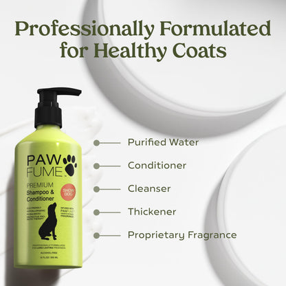 PAWFUME Deshedding Dog Shampoo and Conditioner, Show Dog, 1-Pack