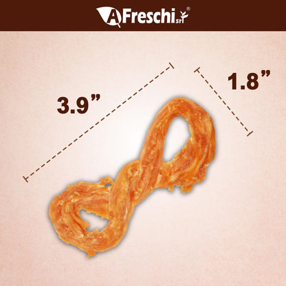 A Freschi srl® All-Natural Turkey Tendon for Dogs, Ring (S), 6 Count