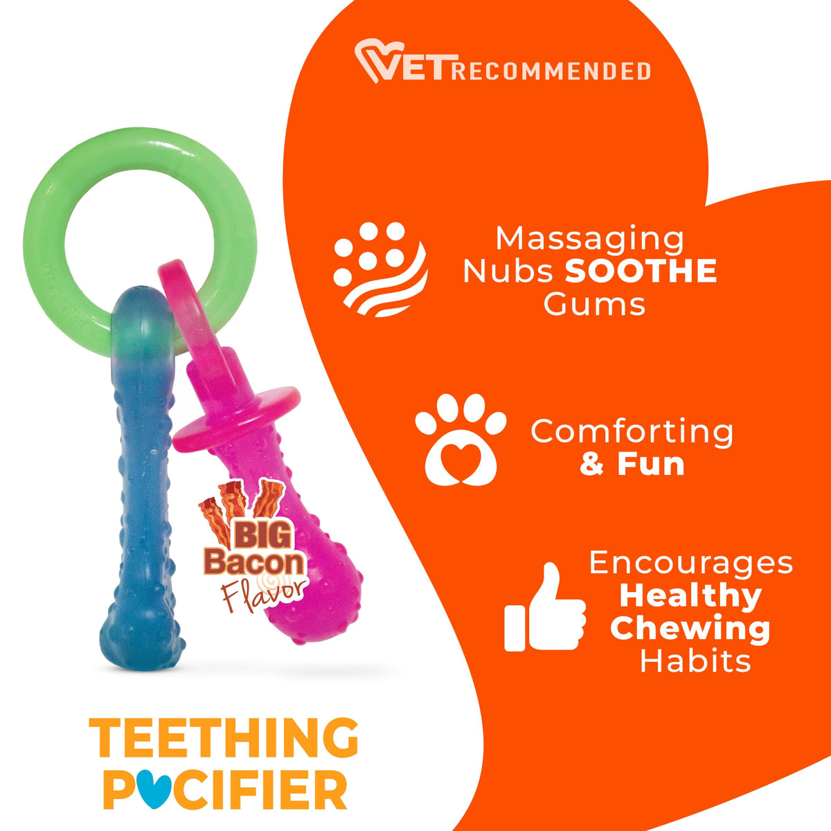 Nylabone New Puppy Starter Kit, Puppy Teething Toys, 3 Pack, Blue
