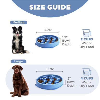 Outward Hound Fun Feeder Slo Bowl Dog Slow Feeder, Wave, Pink, 5.8"