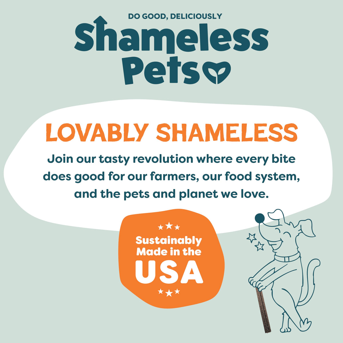 Shameless Pets Blueberry & Mint Dental Chews for Dogs, 8 Chews - Natural Dog Teeth Cleaning Treats with Fresh Breath Benefits | Grain-Free Dental Sticks for Small, Medium & Large Dogs (Pack of 6)